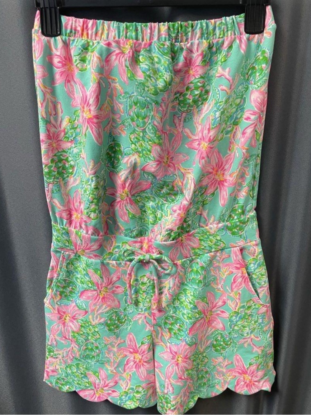 Lilly Pulitzer NWT Sz XS Jace Strapless Sea Turtle Floral Romper